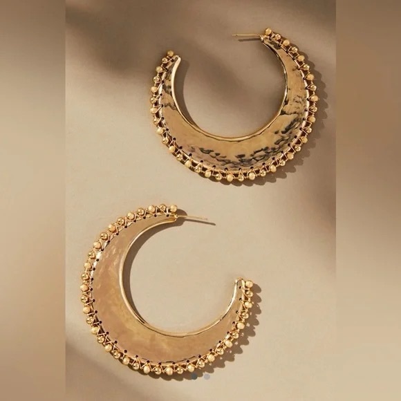 Anthropologie Jewelry - Anthropologie Western Spur Hoop Earrings in Gold